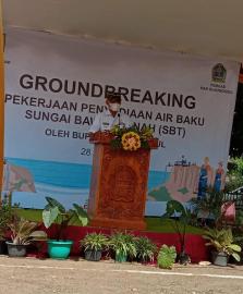 GROUNDBREAKING PEMBANGUNAN AIR BAKU SUNGAI BAWAH TANAH BEKAH DI KALURAHAN GIRIPURWO