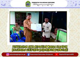 Penyerahan Akta Kematian Programj GPS Oleh Keluarga Yang Berduka