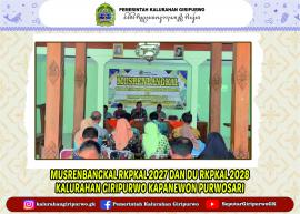 Musrenbangkal RKPKal 2027 Dan Du RKPKal 2028  Kalurahan Giripurwo