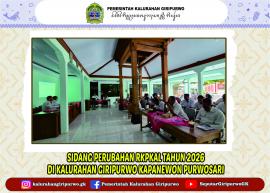 SIDANG PERUBAHAN RKP KALURAHAN TAHUN 2026 KALURAHAN GIRIPURWO