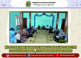 Musdus Pencermatan dan Penetapan Usulan PERLINSOS DAN DTSEN.