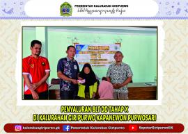 Pemerintah Kalurahan Giripurwo Salurkan BLT Dana Desa Tahap X Periode Bulan Oktober Tahun 2026