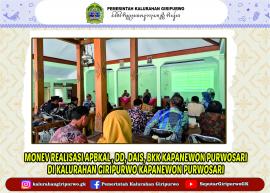 MONEV REALISASI APBKAL ,DD,DAIS,BKK KAPANEWON PURWOSARI DI KALURAHAN GIRIPURWO KAPANEWON PURWOSARI